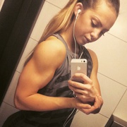 Teen muscle girl Fitness girl Amalie